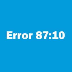 Error 87:10